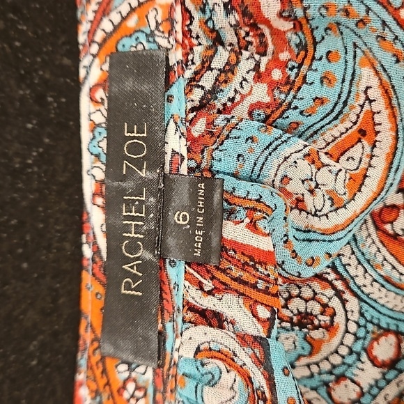 💕RACHEL ZOE💕 Violet Peasant Neck Tie Blouse in Parrot & Bright Red 6 - Picture 14 of 16